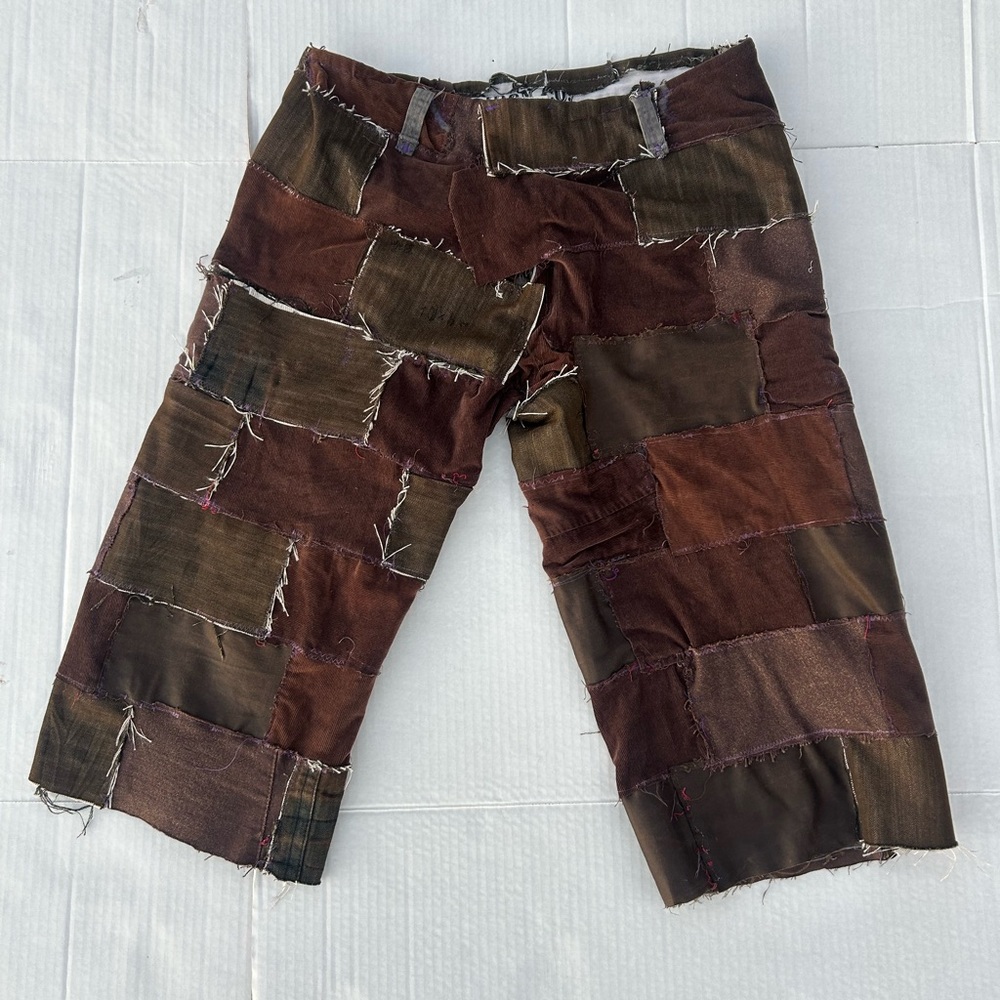 Brown Brick Denim Shorts